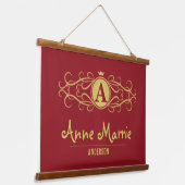 Personalized Rose Dial Women’s Elegant Custom Time 吊り下げ型タペストリー (傾斜あり)