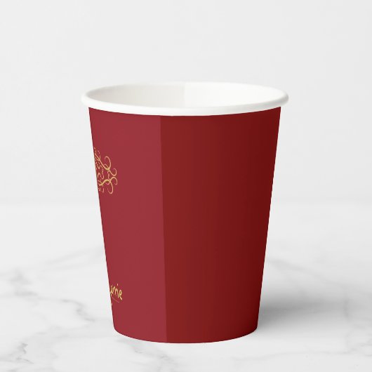 Personalized Rose Dial Women’s Elegant Custom Time 紙コップ (左)