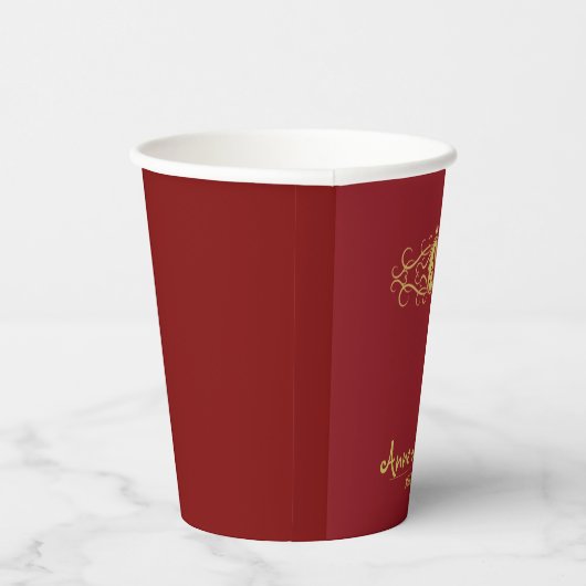 Personalized Rose Dial Women’s Elegant Custom Time 紙コップ (右)