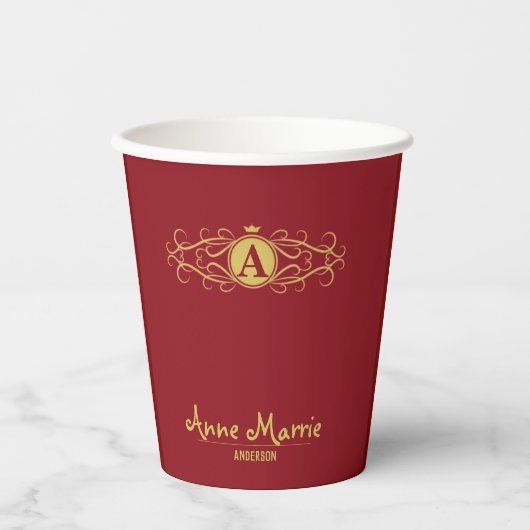 Personalized Rose Dial Women’s Elegant Custom Time 紙コップ (正面)