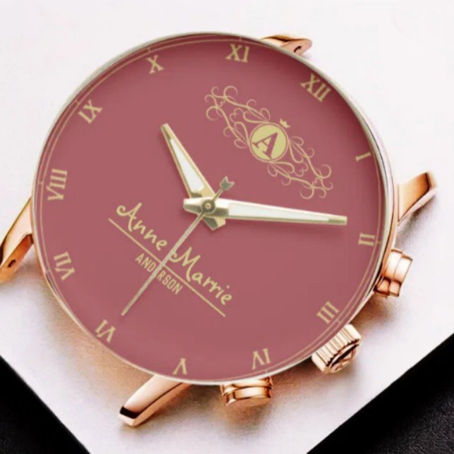Personalized Rose Dial Women’s Elegant Custom Time 腕時計 (クリエイターアップロード済み)