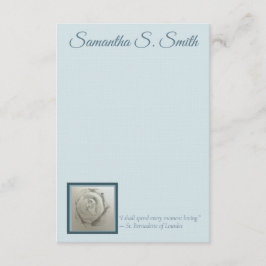 Personalized Rose Flat Note Card 招待状