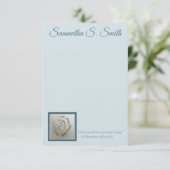 Personalized Rose Flat Note Card 招待状 (スタンド正面)