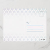 Personalized Rose Gold Foil Holiday Photo Postcard 箔シーズンポストカード (裏面)