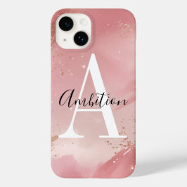 Personalized Rose Gold Glitter Phone Case – Custom Case-Mate iPhone 14ケース