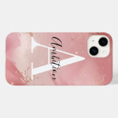 Personalized Rose Gold Glitter Phone Case – Custom Case-Mate iPhoneケース (裏面 (横))