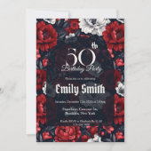 Personalized Rose Luxury Spring Birthday 招待状 (正面)