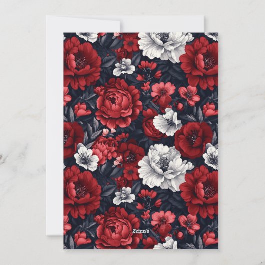 Personalized Rose Luxury Spring Birthday 招待状 (裏面)