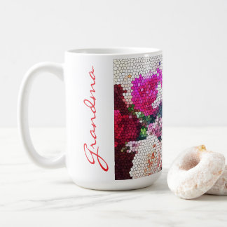 Personalized Rose Mosaic Coffee/ Tea Mug コーヒーマグカップ