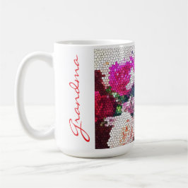 Personalized Rose Mosaic Coffee/ Tea Mug コーヒーマグカップ