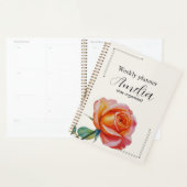 Personalized Rose Planner Aesthetic Weekly Floral プランナー手帳 (ディスプレー)