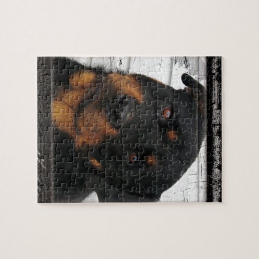 Personalized rottweiler ジグソーパズル (横)