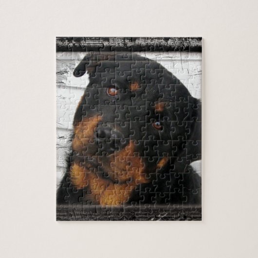 Personalized rottweiler ジグソーパズル (縦)