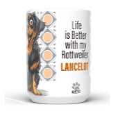 Personalized Rottweiler Custom Dog Mug 15oz マグカップ