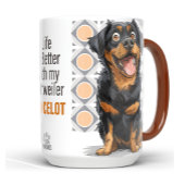 Personalized Rottweiler Custom Dog Mug 15oz マグカップ