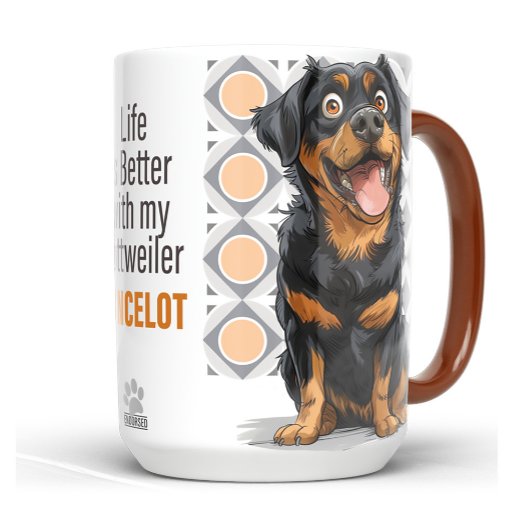 Personalized Rottweiler Custom Dog Mug 15oz マグカップ