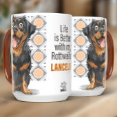 Personalized Rottweiler Custom Dog Mug 15oz マグカップ