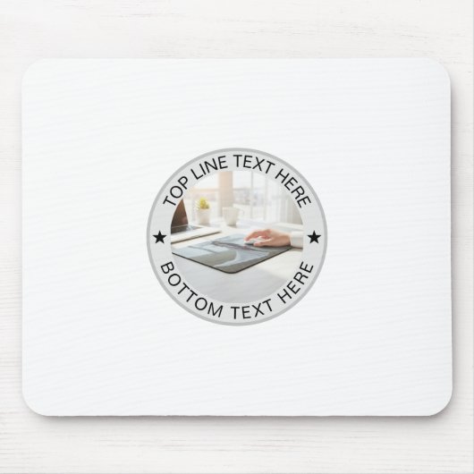 Personalized Round Photo Text Mark Gift マウスパッド (正面)