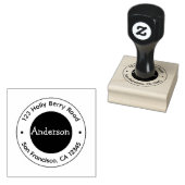 Personalized Round Return Address Stamp ラバースタンプ (押印)