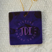 Personalized Royal Purple Tiara & Butterflies セラミックオーナメント