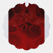 Personalized Ruby Red Tiara & Butterflies オーナメントカード (裏面)