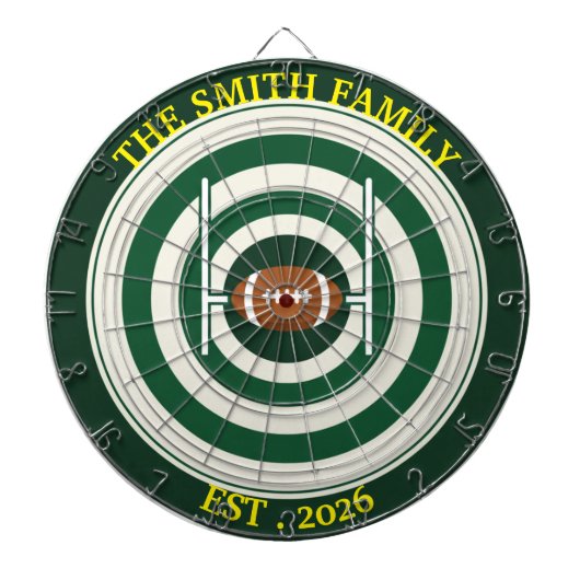 Personalized Rugby Field Dartboard Wall Art Decor ダーツボード (正面)
