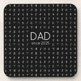 Personalized Runic Symbols Stone Coaster for Dads コースター