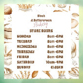 Personalized Rustic Baking Business ウィンドウサイン (シート3)