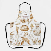 Personalized Rustic Baking Business エプロン (正面)