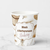 Personalized Rustic Baking Business 紙コップ (正面)