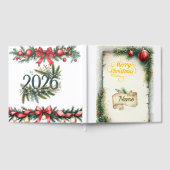 Personalized Rustic Christmas Foil Guestbook | Vin ゲストブック (全面)