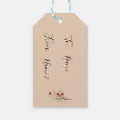 Personalized Rustic Christmas Tree ギフトタグ (裏面)