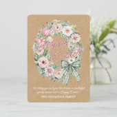 Personalized Rustic Easter Floral - White Script シーズンカード (スタンド正面)