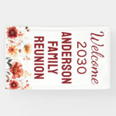 Personalized Rustic Floral Family Reunion Welcome  横断幕 (横)