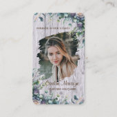 Personalized Rustic Floral Photo Memorial Card ノートカード (正面)