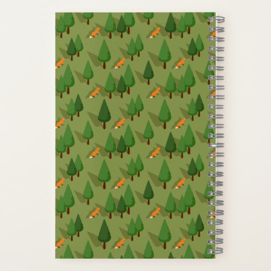 Personalized Rustic Forest Notebook  ノートブック (裏面)