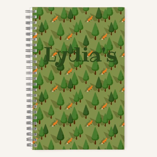 Personalized Rustic Forest Notebook  ノートブック (正面)