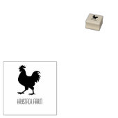 Personalized Rustic Hen Name Egg Love ラバースタンプ (押印)