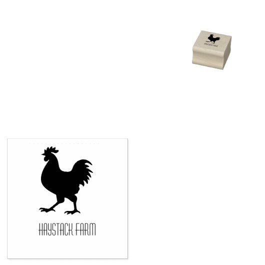Personalized Rustic Hen Name Egg Love ラバースタンプ (押印)
