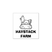 Personalized Rustic Hen Name Egg Love ラバースタンプ (インプリント)