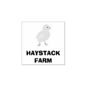 Personalized Rustic Hen Name Egg Love ラバースタンプ (インプリント)