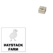 Personalized Rustic Hen Name Egg Love ラバースタンプ (押印)