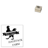 Personalized Rustic Hen Name Egg Love ラバースタンプ (押印)
