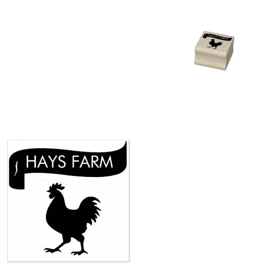 Personalized Rustic Hen Name Egg Love ラバースタンプ (押印)