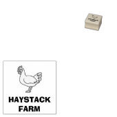 Personalized Rustic Hen Name Egg Love ラバースタンプ (押印)