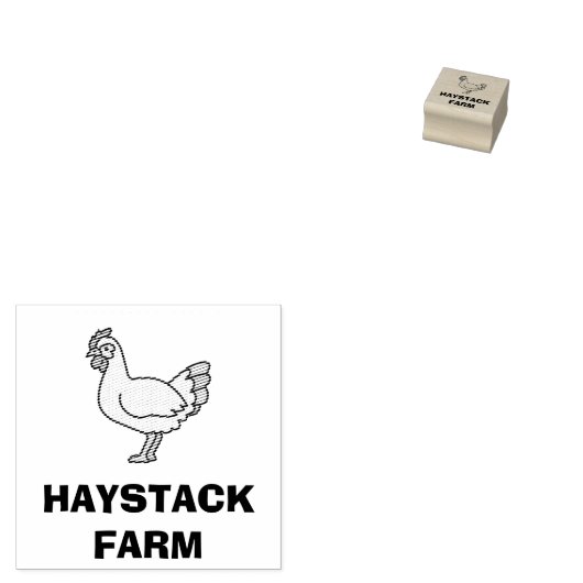 Personalized Rustic Hen Name Egg Love ラバースタンプ (押印)