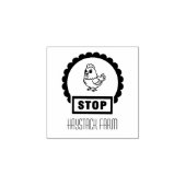 Personalized Rustic Hen Name Egg Love ラバースタンプ (インプリント)