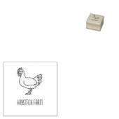 Personalized Rustic Hen Name Egg Love ラバースタンプ (押印)