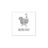 Personalized Rustic Hen Name Egg Love ラバースタンプ (インプリント)