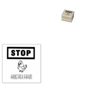 Personalized Rustic Hen Name Egg Love ラバースタンプ (押印)